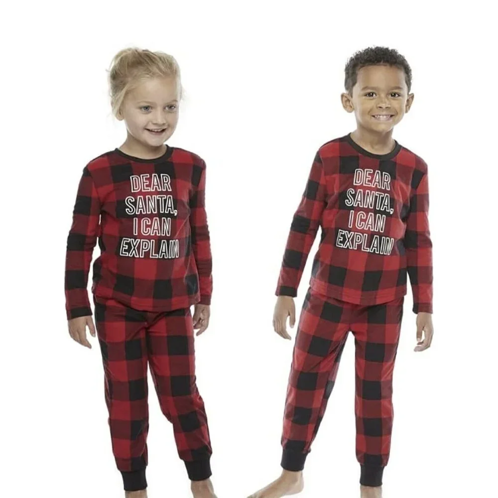 Family Matching Christmas Pajamas Set Couples Kids Size 2T unisex